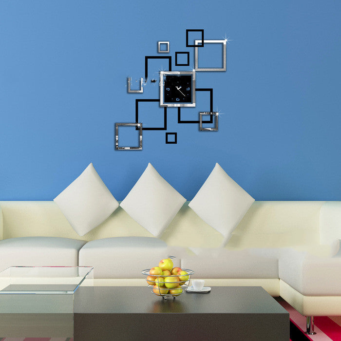 Creative DIY Personality Wall Clock Square Combination Clock PearlNestDecor.com