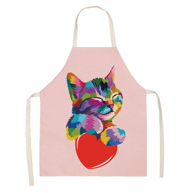 Explosive Animal Animation Multifunctional Kitchen Apron Cotton And Linen Apron PearlNestDecor.com