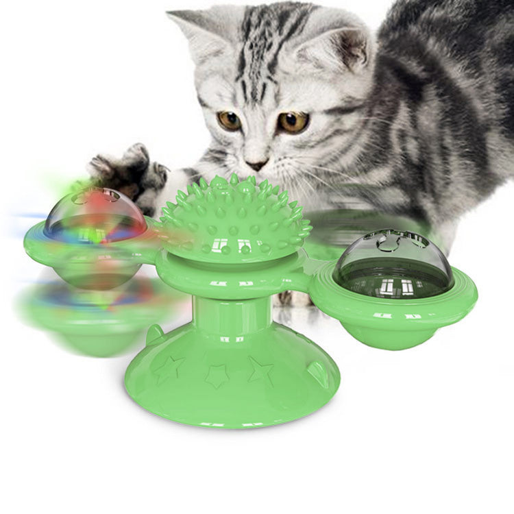Sucker Turn Windmill Cat Toy Funny Cat Creative Spin Ball Pets Fashion