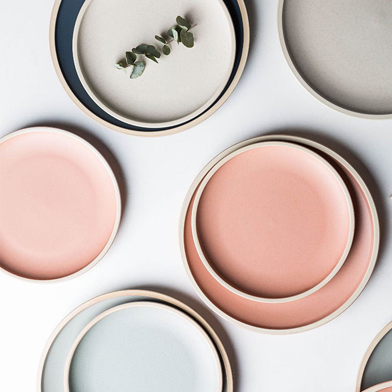 Pure color matte ceramic plate LadyShow.Store