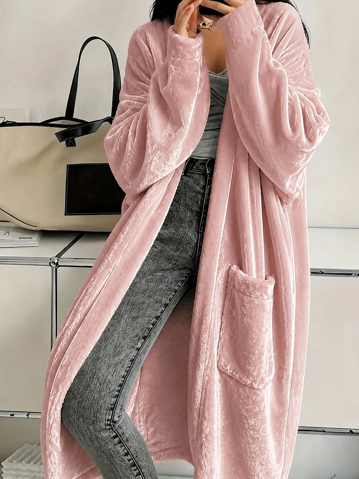 2026 European And American Women's Clothing Amazon Independent Site Velvet Long-Sleeve Fashion Casual Coat Cape Jacket NorixaFashion.com