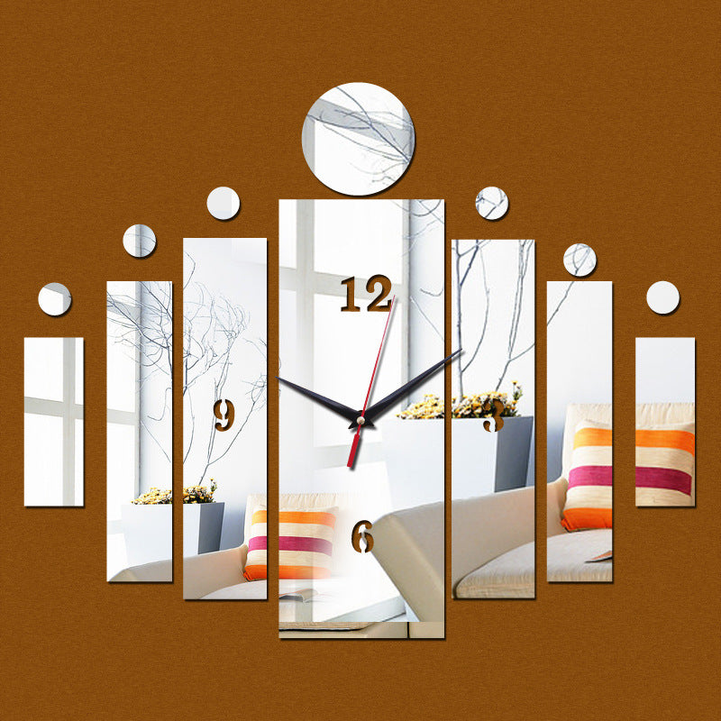 DIY Creative Acrylic Mirror Wall Sticker Decoration Wall Clock PearlNestDecor.com