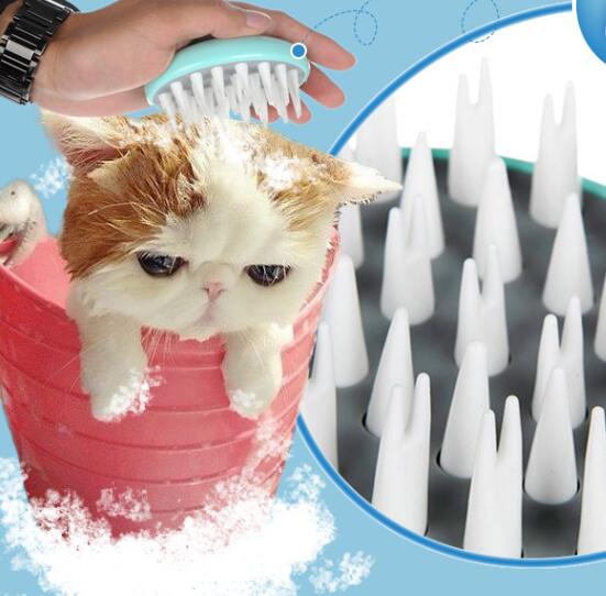 Massage Bath Brush Comfortable Pet Brush Grooming Dog PuppyWashing Cleaning Bath Brush Comb Dog Massage Shower Pets Fashion