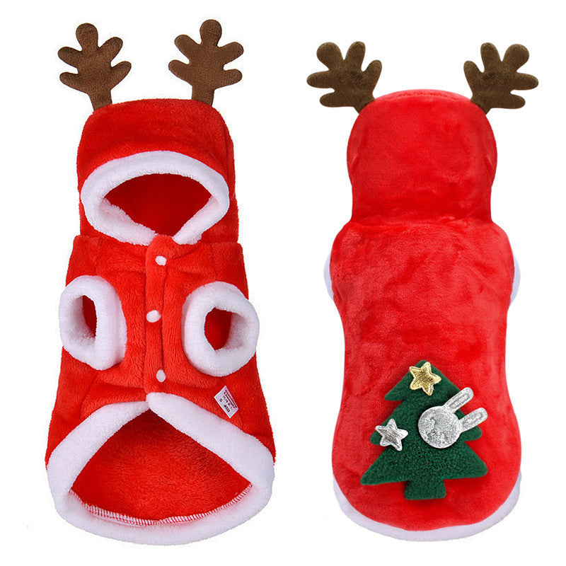 Pet flannel elk christmas clothes Pets Fashion