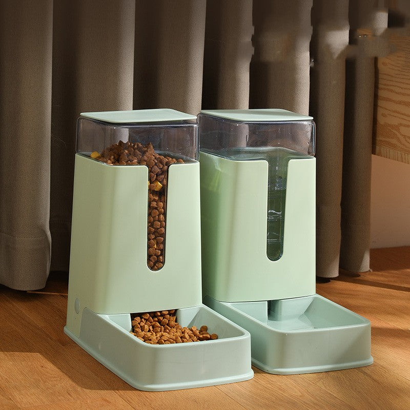 Pet Double Bowl Automatic Feeder Waterer Pets Fashion