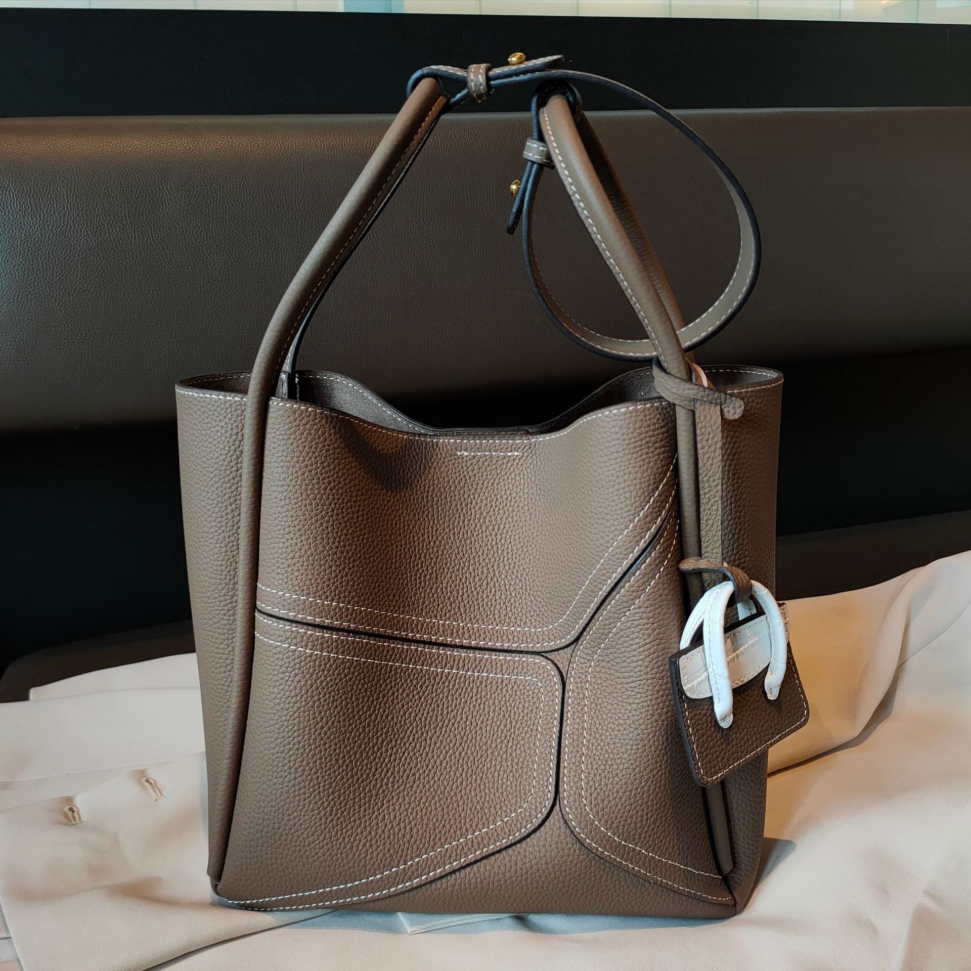 Underarm Bag Contrast Color Basket Handbag Shoulder Crossbody LadyShow.Store