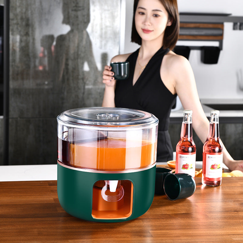 Compartment Rotatable Cold Kettle With Faucet Large Capacity PearlNestDecor.com