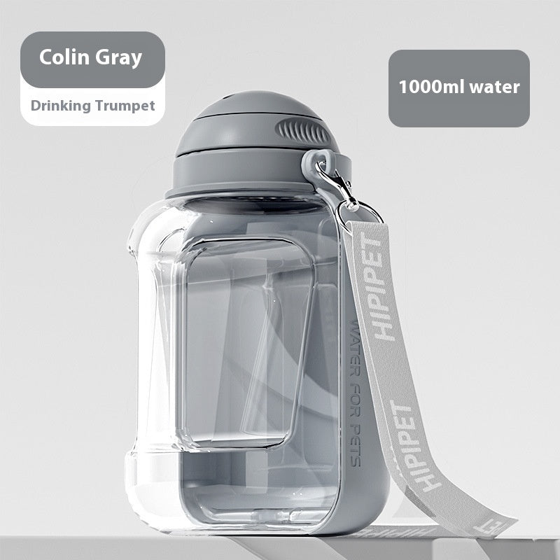 2 In 1 Dog Large Capacity Pets Out Drinking Pot Cat Water Dispenser Portable Water Cup Water And Food Integrated Bowl Pet Products Pets Fashion