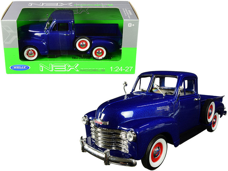 1953 Chevrolet 3100 Pickup Truck Blue 1/24-1/27 Diecast Model Car by Welly LuxuryLifeWay Online Store