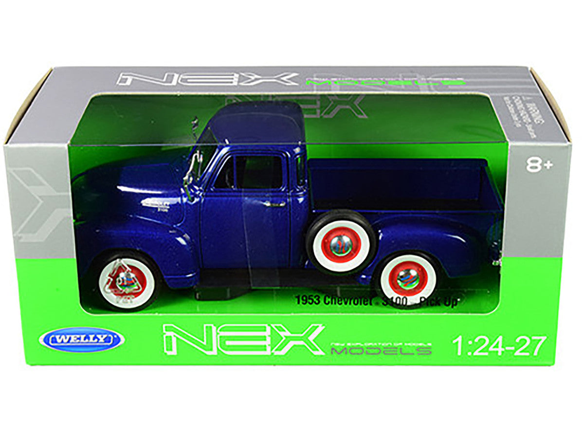 1953 Chevrolet 3100 Pickup Truck Blue 1/24-1/27 Diecast Model Car by Welly LuxuryLifeWay Online Store