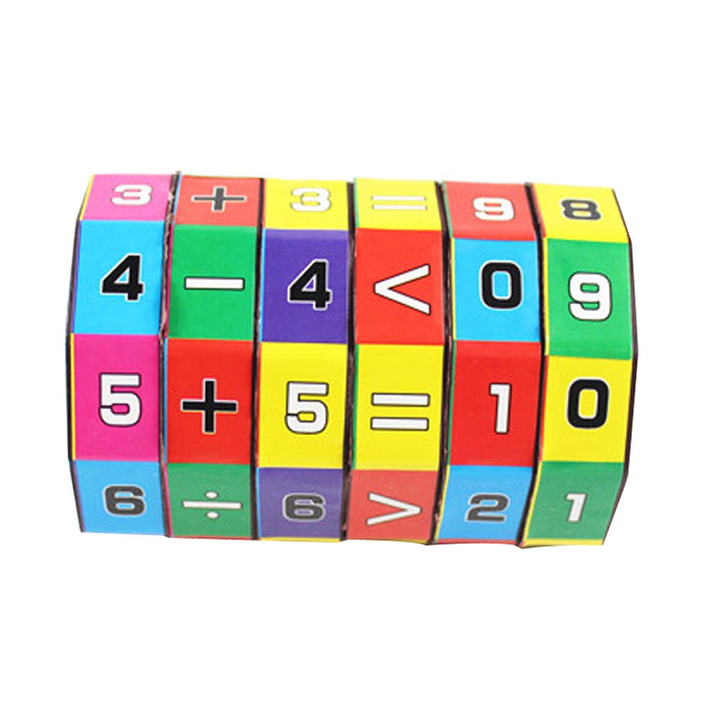 Cylindrical Six-Sided Math Cube for Kids Learning Toy Pi-Mart