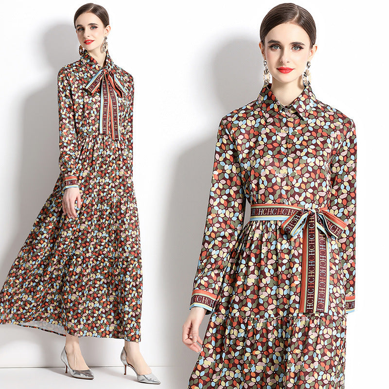 Slim-fit Positioning Printing Dress Women NorixaFashion.com