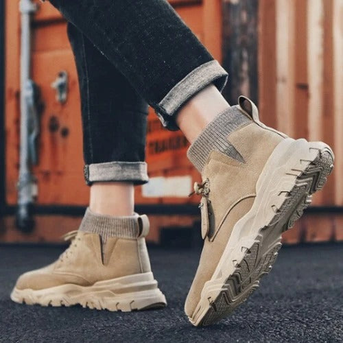 Plus Velvet Martin Boots Men's Tide High To Help British Style Best YouTube Store