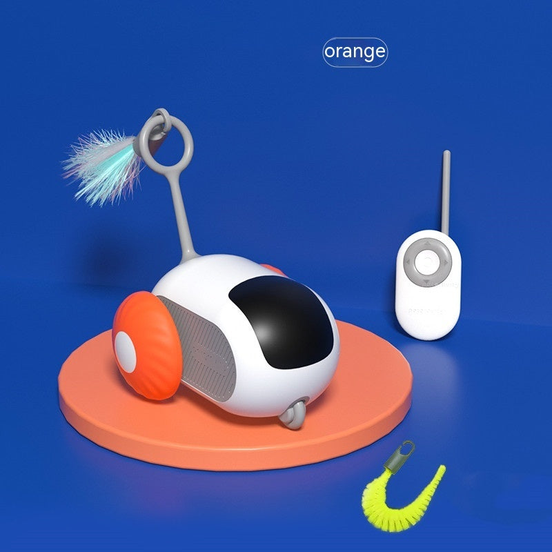Remote Control Interactive Cat Car Toy USB Charging Chasing Automatic Self-moving Remote Smart Control Car Interactive Cat Toy Pet Products Pets Fashion