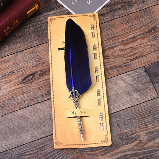 Creative Retro Turkey Feather Pen Teacher's Day Gift LuxuryLifeWay Online Store