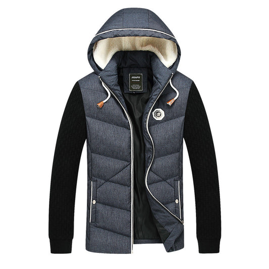Men's hooded cotton suit Korean version of the self-cultivation XL men's cotton jacket Men's down jacket CJD