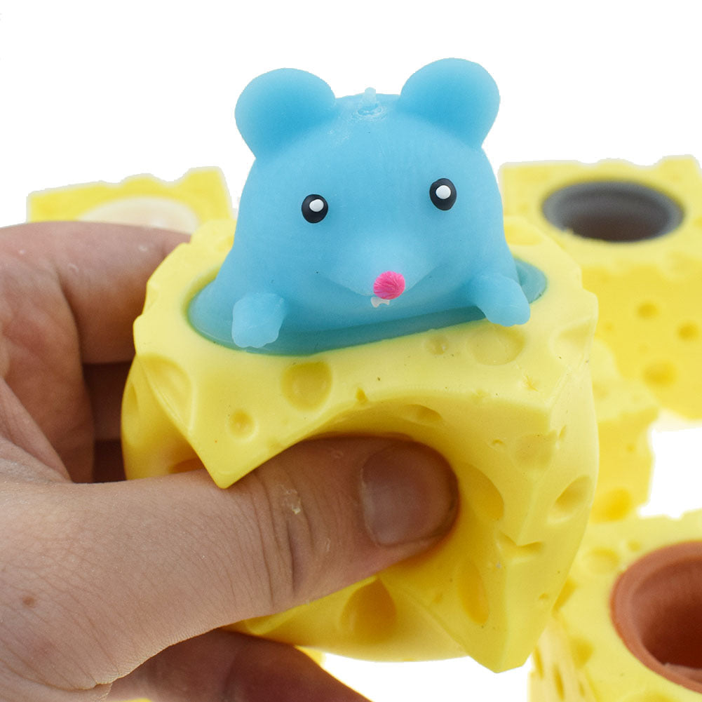 Funny Mouse And Cheese Anti-Stress Fidget Toy Set Pi-Mart