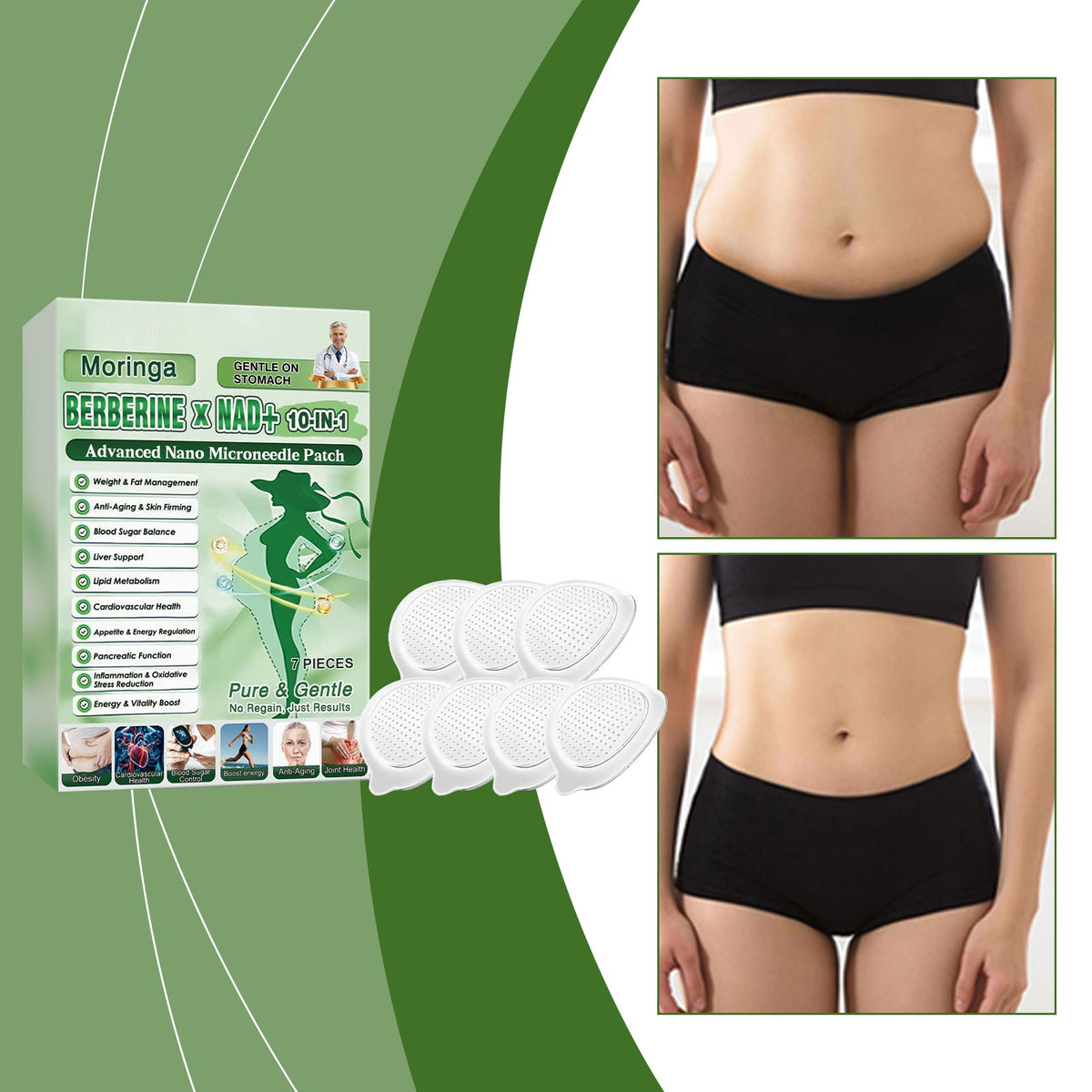 Moringa Care Microneedle Patch 7 Pieces 1Box Tri Light Beauty