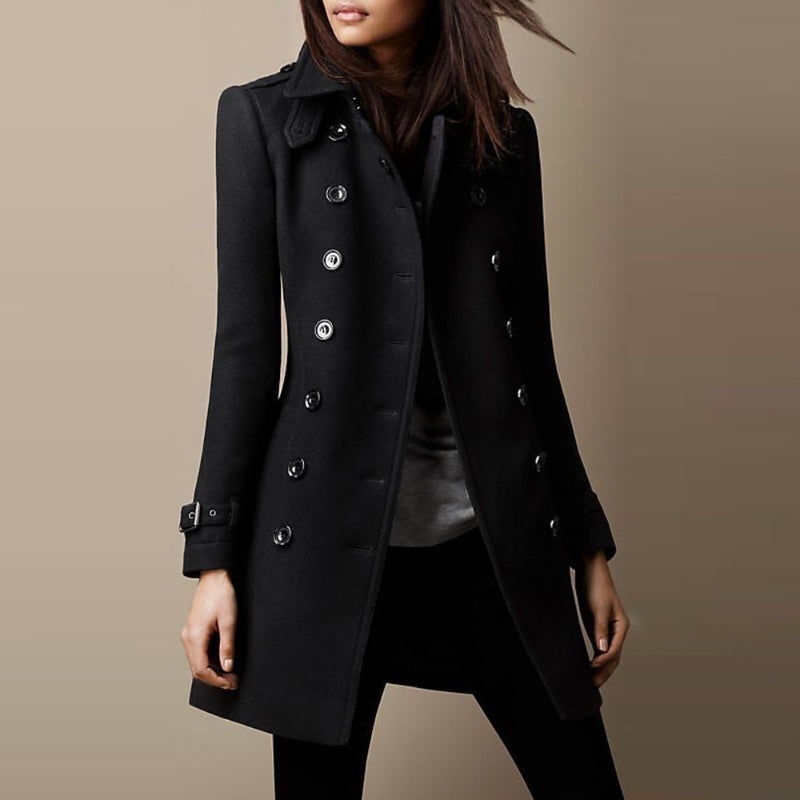 Simple And Fashionable Woolen Coat For Women NorixaFashion.com