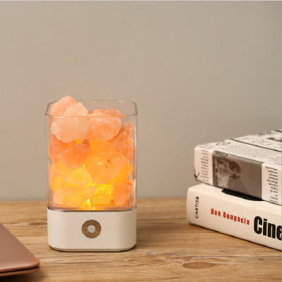 USB Himalayan Salt LED Lamp PearlNestDecor.com