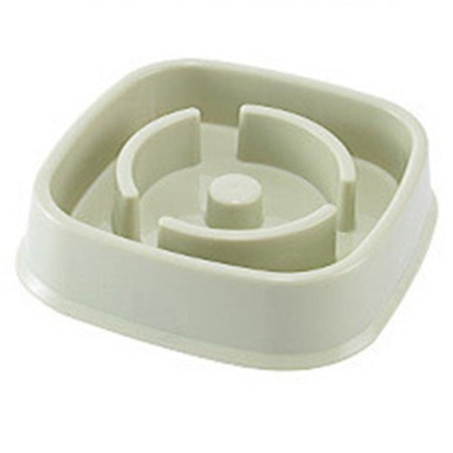 Plastic Pet Dogs And Cats Choke Prevention Slow Food Bowl Pets Fashion