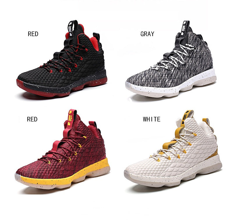 Shock-absorbing large size basketball shoes high to help outdoor sports shoes Best YouTube Store