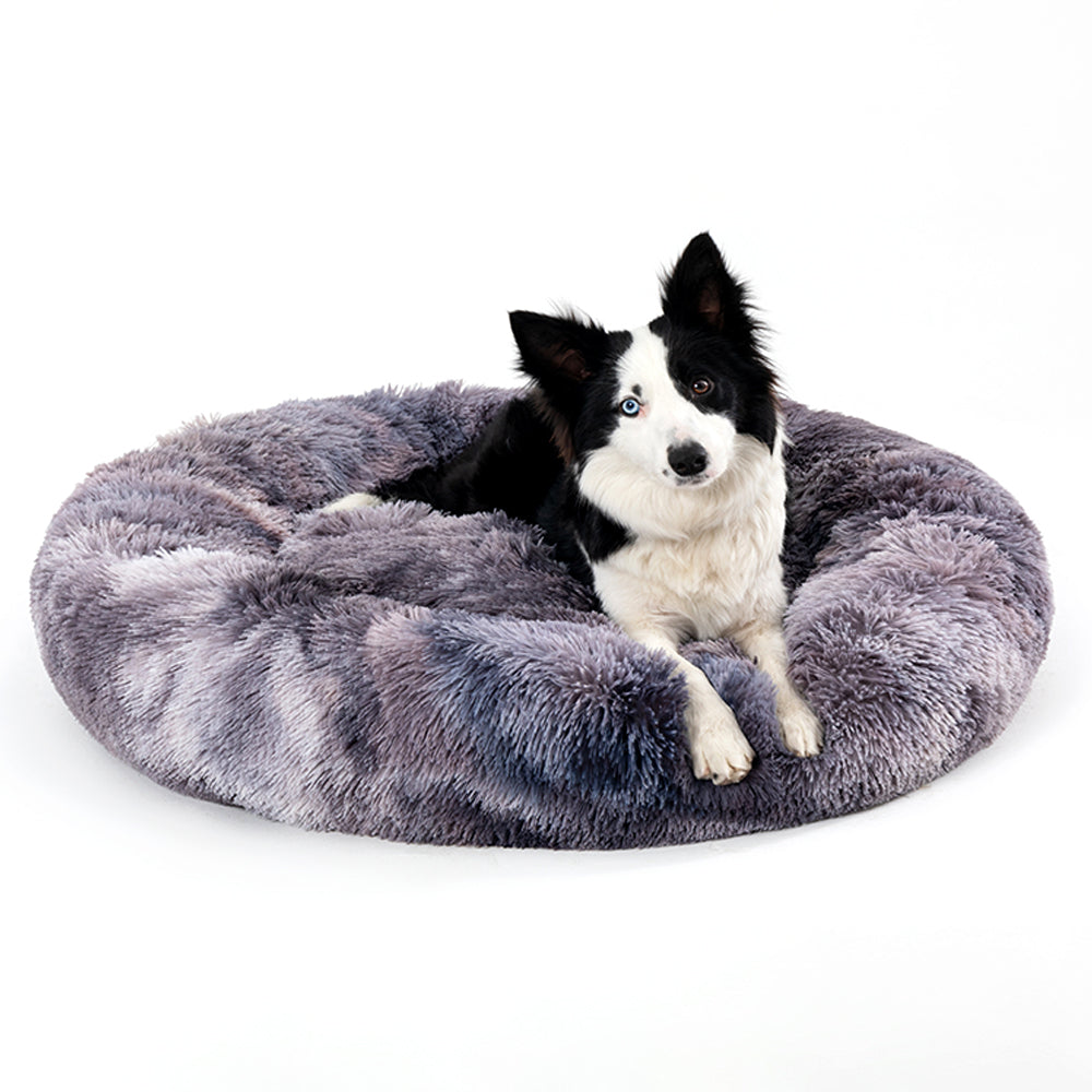 Fluffy Donut Dog Bed  Warm Soft Long Plush Pet Cushion Dog House Cat  Bed Washable Pet Sofa Mat Calming Samll Large Dog Beds Best YouTube Store