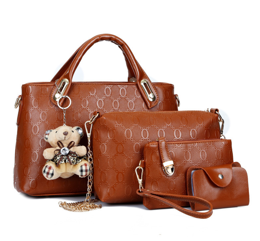 Bear Pendant Mother-Daughter Bag, Tote and Shoulder Bag Pi-Mart