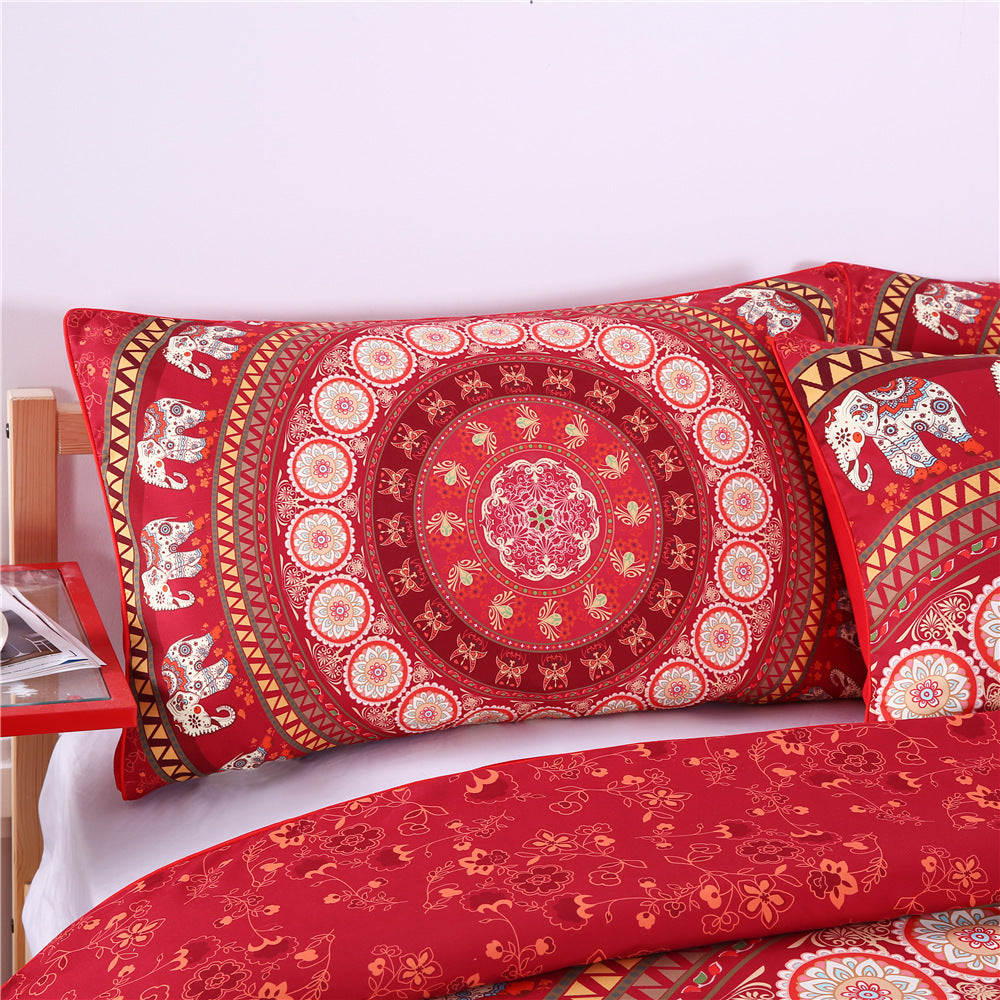 Bohemian quilt cover set of four