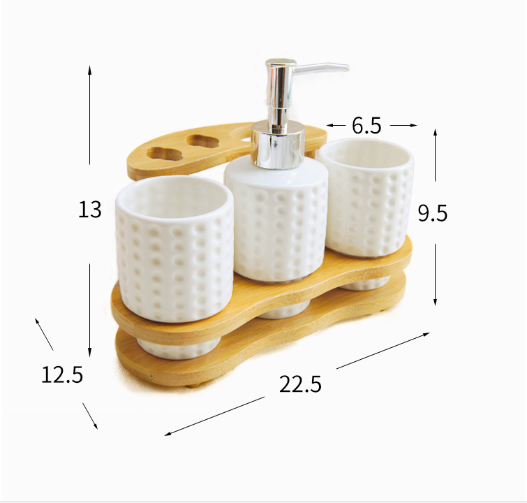 Bathroom Accessories Set Soap Dispenser/Toothbrush Holder/Tumbler
