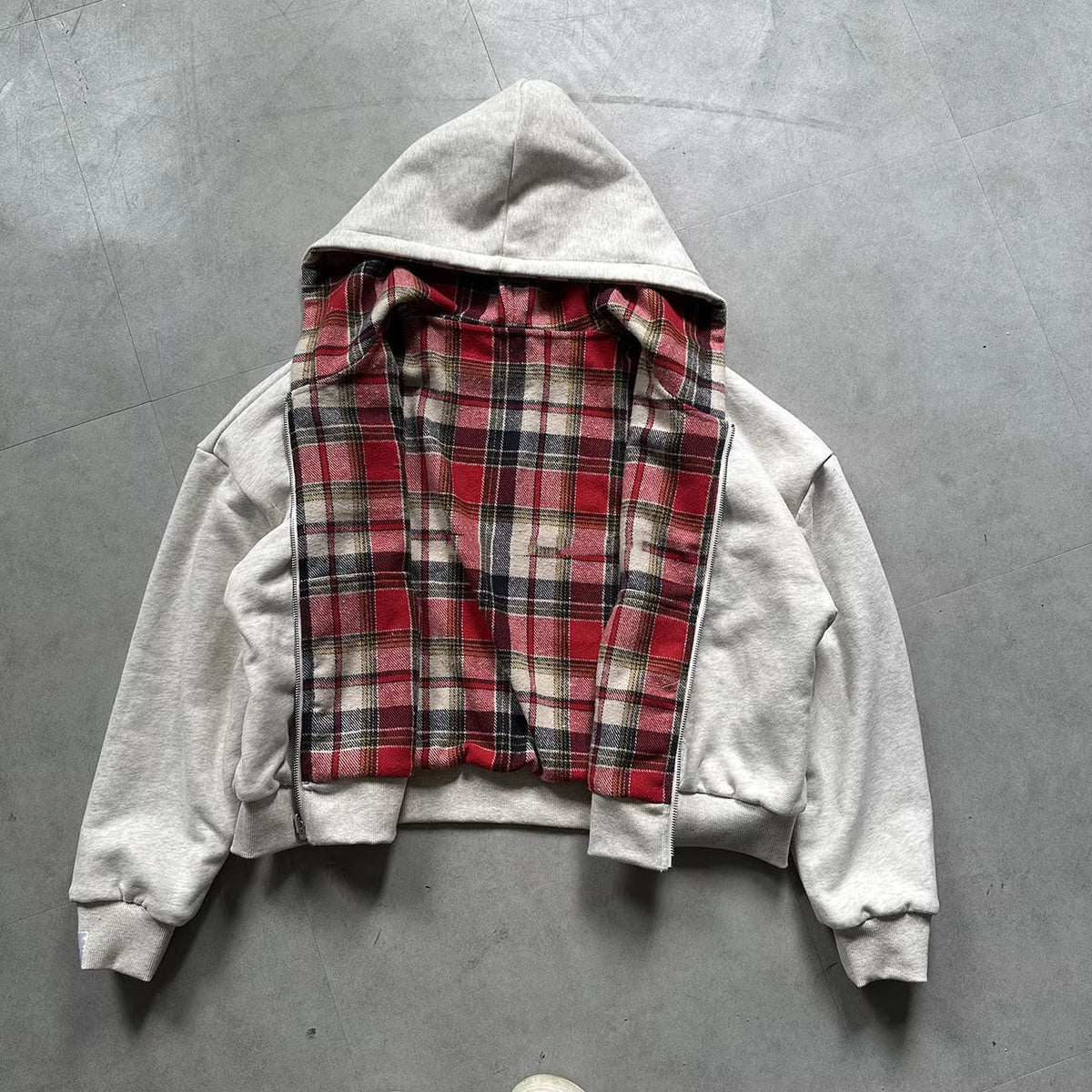 2026 Aliexpress Simple Korean Style Dark Simple Reversible Zipper Sweatshirt Jacket NorixaFashion.com