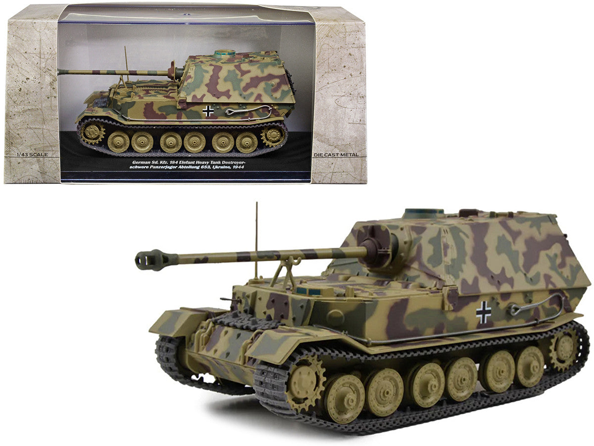 German Sd. Kfz. 184 Elefant Heavy Tank Destroyer "Schwere Panzerjager Abteilung 653 Ukraine 1944" 1/43 Diecast Model by AFVs of WWII LuxuryLifeWay Online Store
