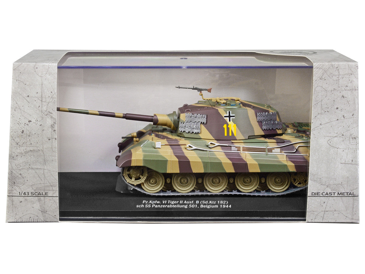 German Sd. PzKpfw VI King Tiger Ausf. B Heavy Tank #111 "Schwere SS Panzer Abteilung 101 Belgium 1944" 1/43 Diecast Model by AFVs of WWII LuxuryLifeWay Online Store