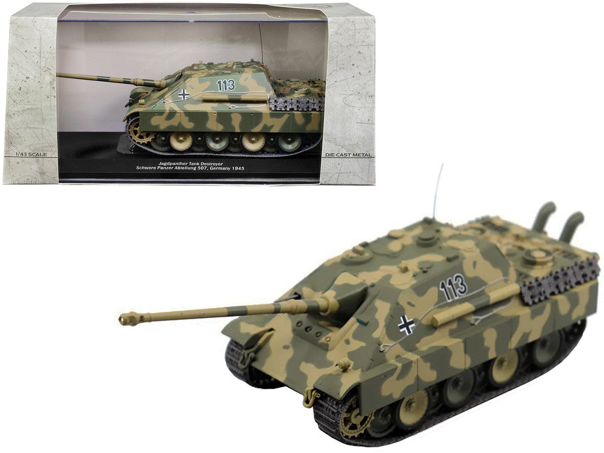 German Sd. Jagdpanther Tank Destroyer #113 "Schwere Panzer Abteilung 507 Germany 1945" 1/43 Diecast Model by AFVs of WWII LuxuryLifeWay Online Store