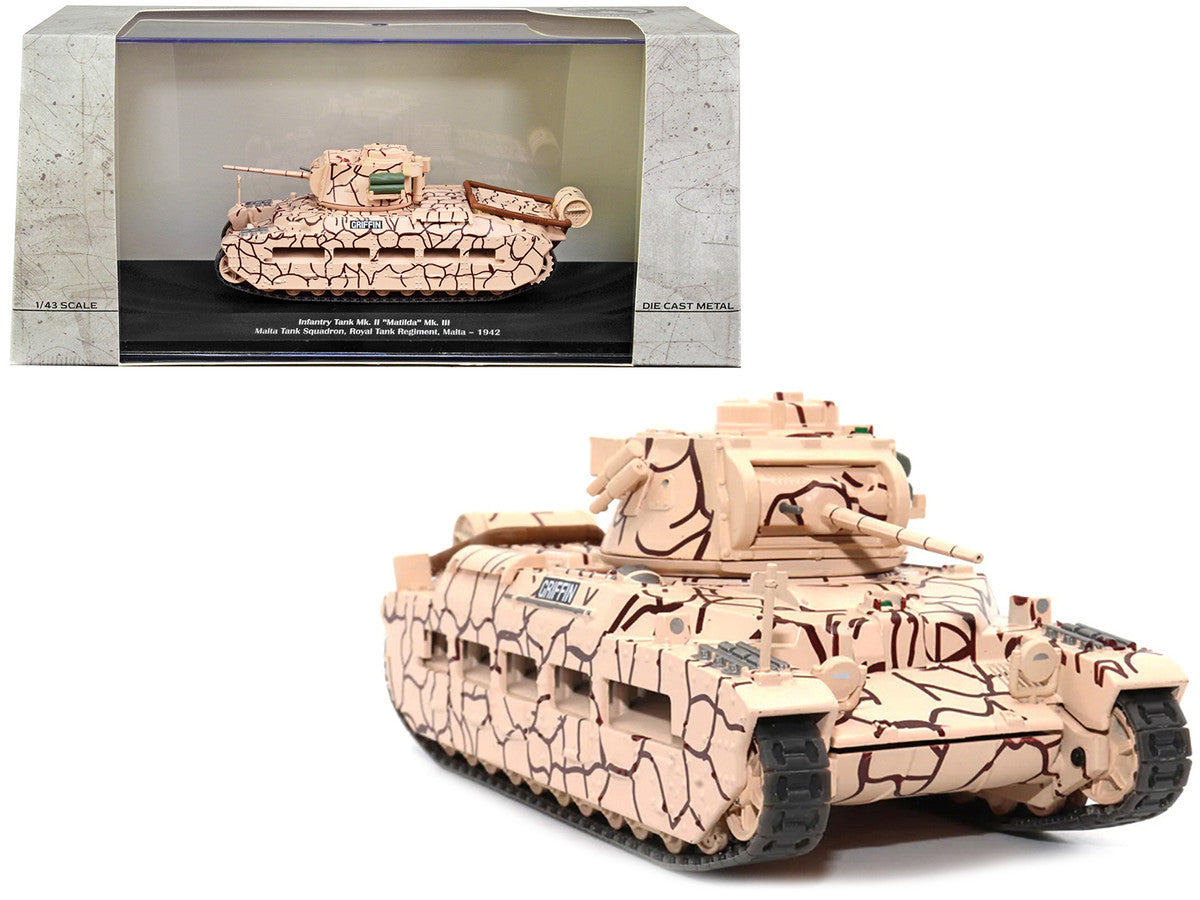 Infantry Tank Mk. II "Matilda" Mk. III "Griffin" "Malta Tank Squadron Royal Tank Regiment Malta 1942" 1/43 Diecast Model by AFVs of WWII LuxuryLifeWay Online Store