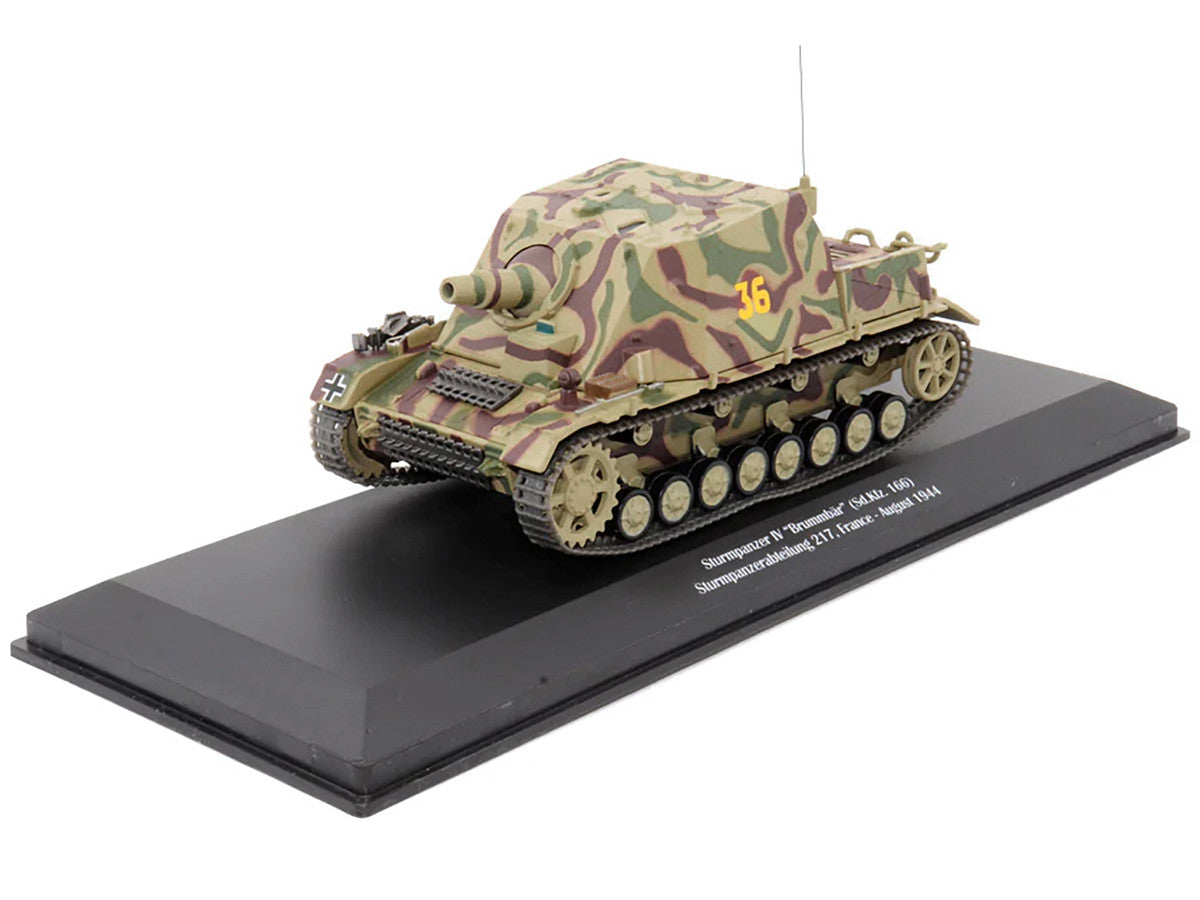 German Sd. Kfz. 166 "Sturmpanzer IV" "Brummbar" #36 "Germany Sturmpanzerabteilung 217 France August 1944" 1/43 Diecast Model by AFVs of WWII LuxuryLifeWay Online Store