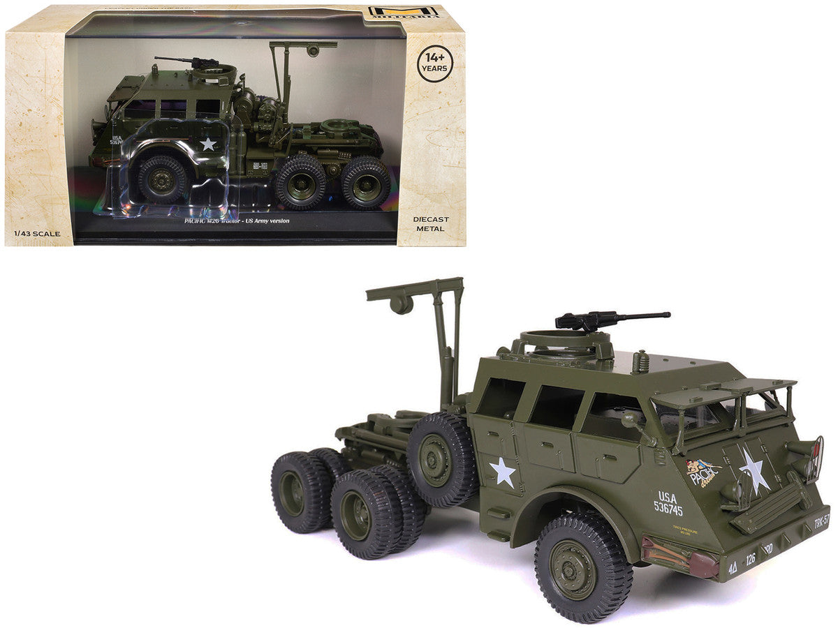Pacific M26 Tractor Olive Drab "United States Army" 1/43 Diecast Model by Militaria Die Cast LuxuryLifeWay Online Store
