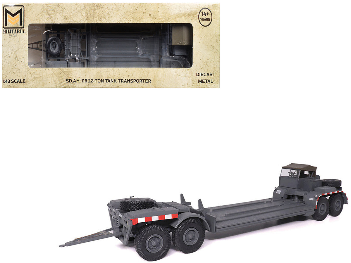 SD.AH. 116 22-Ton Tank Transporter Gray "German Army" 1/43 Diecast Model by Militaria Die Cast LuxuryLifeWay Online Store