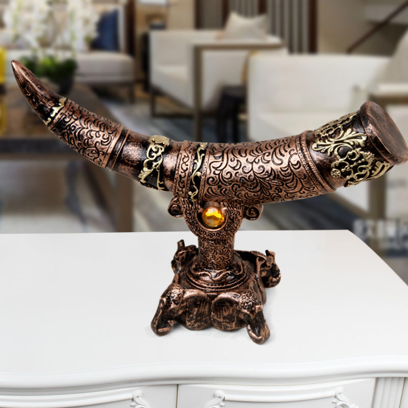 Imitation Ivory Sculpture Home Decoration Crafts PearlNestDecor.com