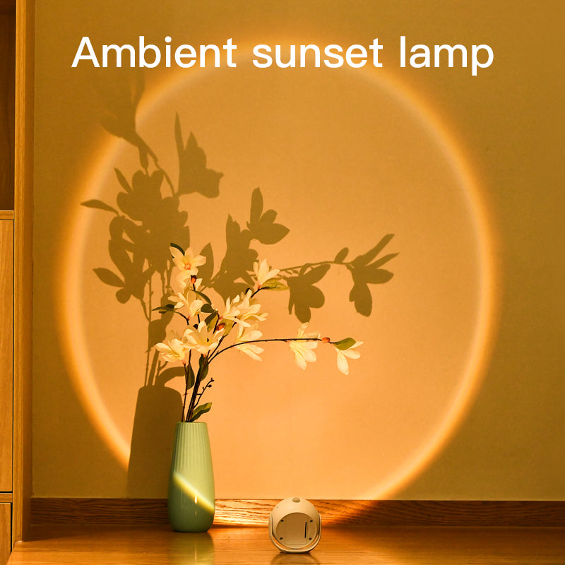Adjustable Angle Human Sensing Light, Wireless Sunset Light, Indoor Spotlight, Corridor, Living Room Wall Light, Rechargeable And Installed Dry Battery