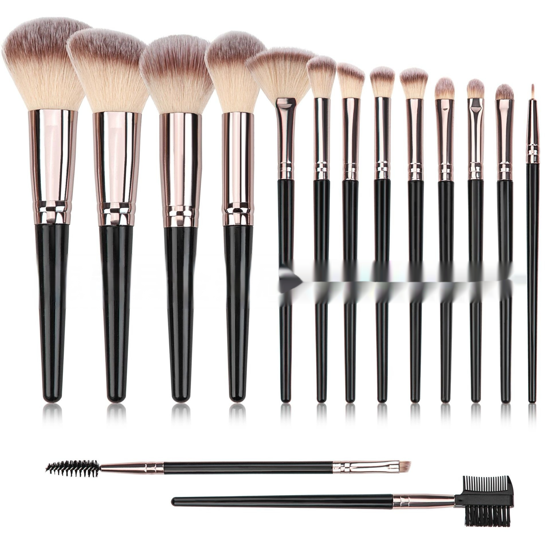 Black Makeup Brush Set – Face & Eyes LadyShow.Store