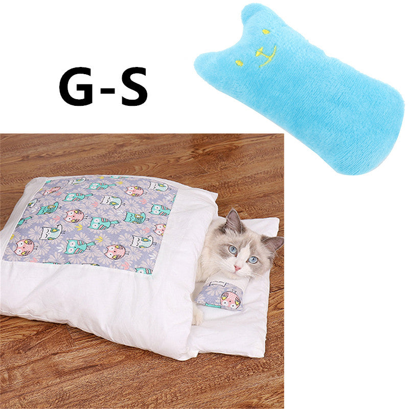 Winter Warm Cat Closed Removable And Washable Quilt Pets Fashion