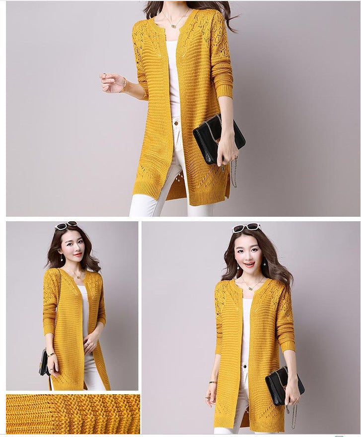Hollow Knit V-Neck Sweater NorixaFashion.com