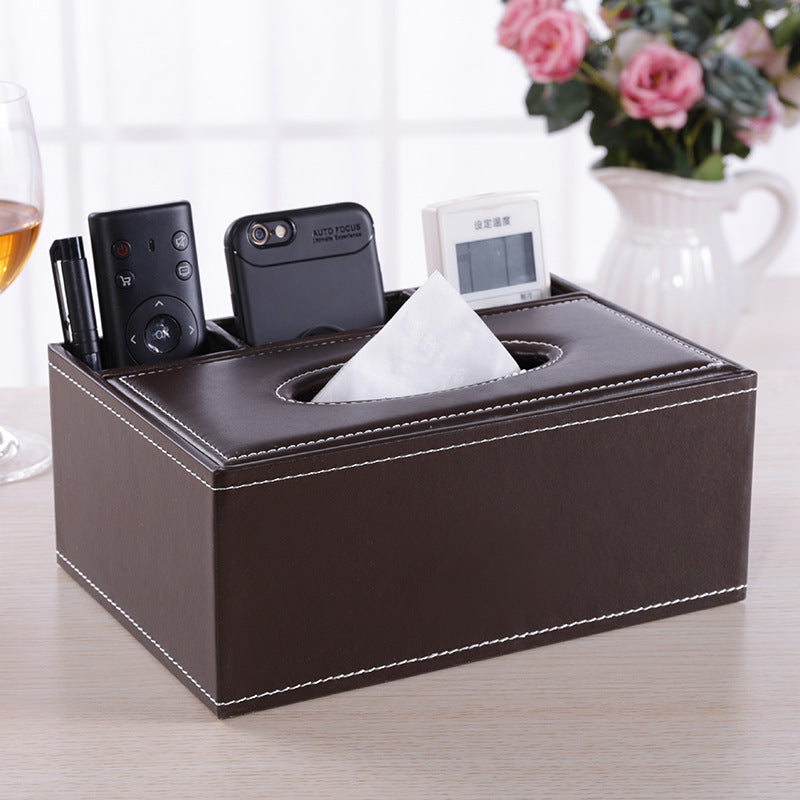 Multifunctional leather tissue box LadyShow.Store