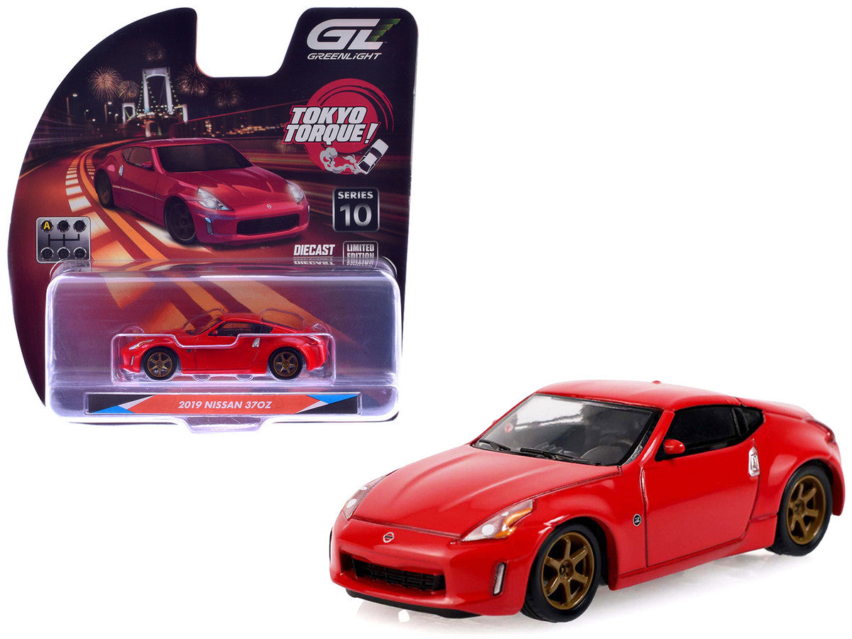 2019 Nissan 370Z Coupe Red "Tokyo Torque" Series 10 1/64 Diecast Model Car by Greenlight LuxuryLifeWay Online Store