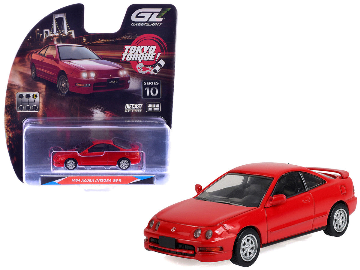 1994 Acura Integra GS-R Milano Red "Tokyo Torque" Series 10 1/64 Diecast Model Car by Greenlight LuxuryLifeWay Online Store