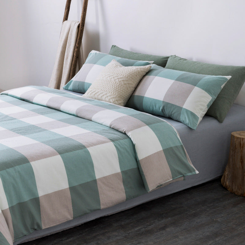 Water pure cotton 4-piece bedding sheet quilt cover cotton set CJD2