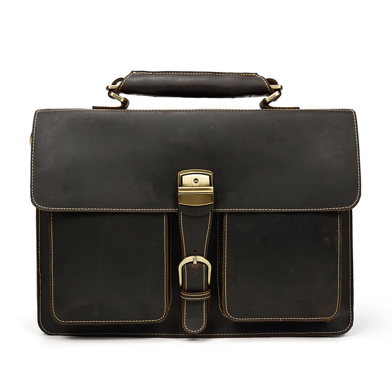 Men's leather briefcase CJD
