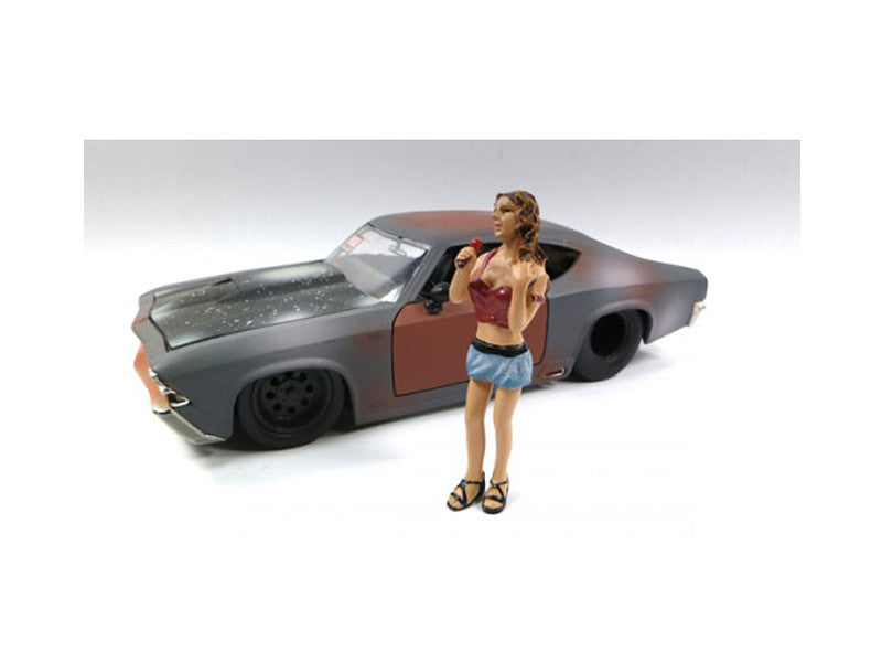 Look Out Girl Monica Figure For 1:24 Scale Diecast Car Models by American Diorama LuxuryLifeWay Online Store