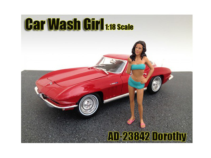 Car Wash Girl Dorothy Figurine for 1/18 Scale Models by American Diorama LuxuryLifeWay Online Store